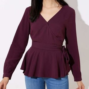 Petite wrap blouse
